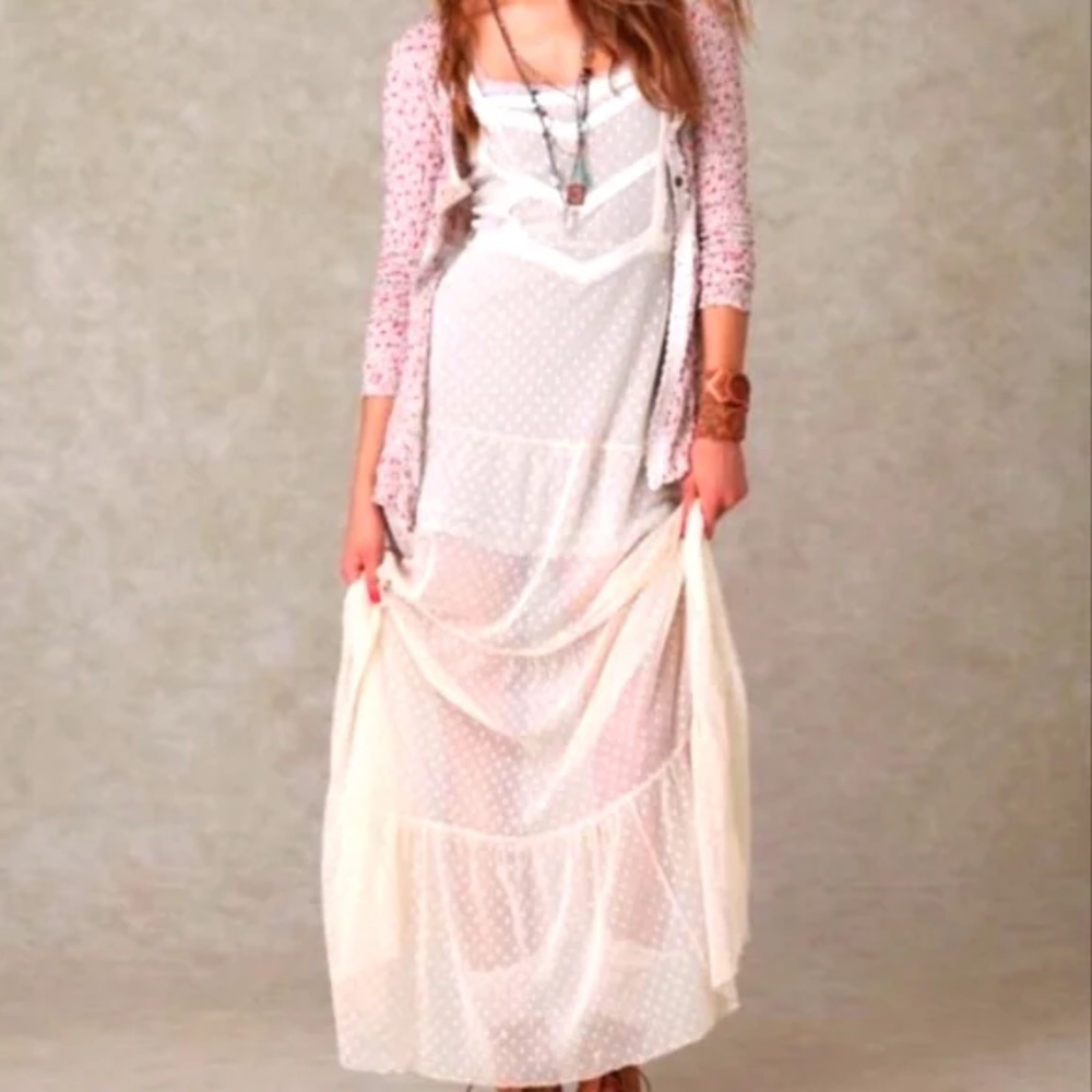 Free People Intimately Swiss Dot 'Point D'Esprite' Maxi Dress